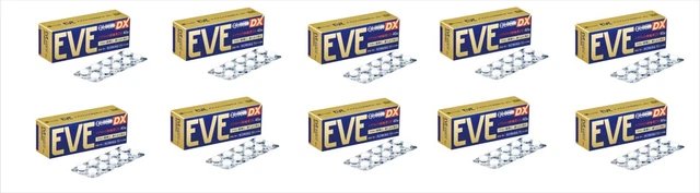 10 cajas EVE QUICK DX 40 tabletas para alivio del dolor de cabeza Japón