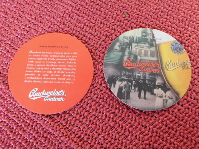 1 Bierdeckel  Czech Premium Lager  Bier -  Budweiser Budvar