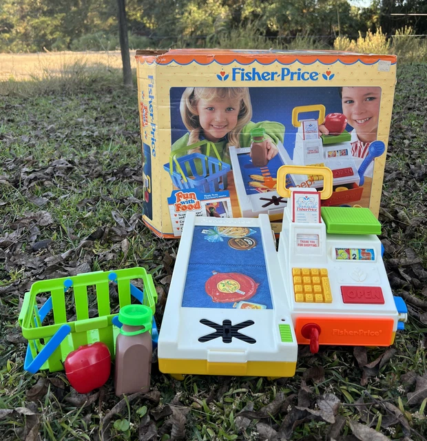 1986 Vtg Fisher Price Fun with Food Magic Scan Checkout Counter & Register #2102 1986 Vtg Fisher Price Fun with Food Magic Scan Checkout Counter & Register #2102