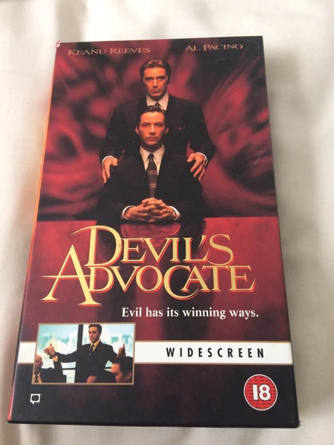 DEVIL'S ADVOCATE WIDESCREEN VHS PAL Video Tape In Board Case EUR 3,48