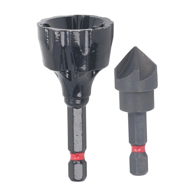 Outil D’Ébavurage Et Chanfreinage – Pour Perceuse, Tige Hexagonale – En Acier Moulé, Idéal Boulons, Tubes, Métal - 6