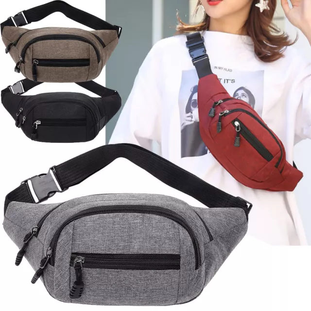 Men Women Fanny Pack Belt waist Bag Cross body Sling Shoulder Travel Sport Pouch