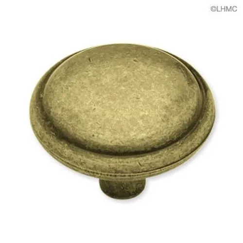 P6361AC-AE Antique English Brass Domed Top Cabinet Drawer Knob