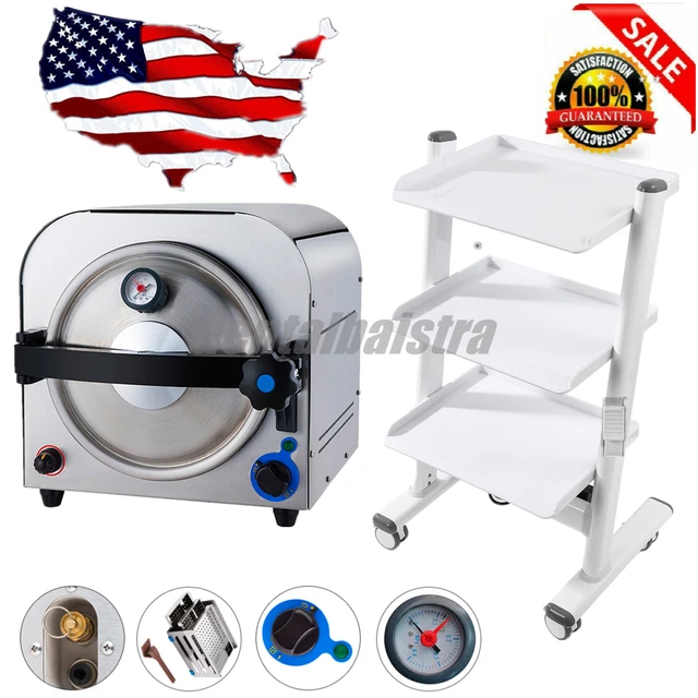 Dental 14L Autoclave Steam SterilizerMedical Sterilization Machine /Trolley Cart