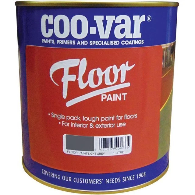 Vernice per pavimenti Coo-Var® grigio chiaro 1 ltr all'interno o all'esterno