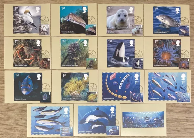 PHQ Cards 2021 set 489 FDI Wild Coast (15 Cards) Achnasheen Postmark.