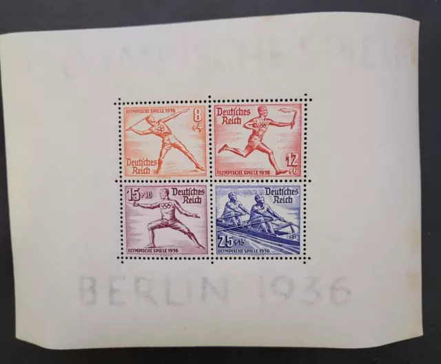 GERMANY Collection REICH EMPIRE 1936 Mi BLOCK 6 SUMMER OLYMPICS MNH! CV $150 99c
