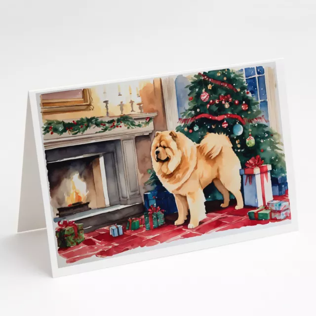 Chow Chow Christmas Greeting Cards and Envelopes Pack of 8 DAC1333GCA7P