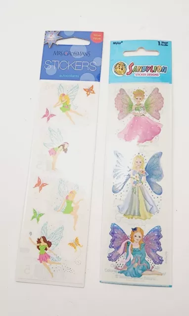 SandyLion Mrs Grossmans Fairies Pixies Stickers Sealed 2 Sets 2006 Butterfly