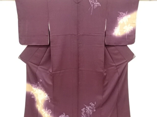 40072# Japanese Kimono / Antique Kimono / Embroidery / Flower