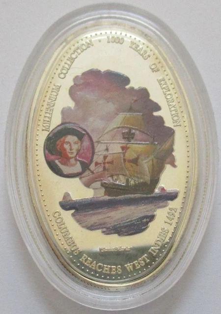 Zambia 4000 Kwacha 2000 Ships Caravel of Christopher Columbus Silver