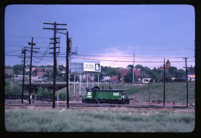 Railroad Slide - Burlington Northern #565 Locomotive 1981 Denver Colorado CO BN