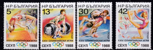 Bulgarien Michel 3679-3682 (Olympiade Seoul 1988) postfrisch ** MNH