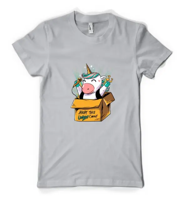 Adopt This Unique Corn Unicorn Rainbow Unicorn Personalised Unisex Adult T Shirt