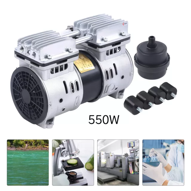 Industrial Oil-free Micro Air Diaphragm Pump Oilless Piston Vacuum Pump 67L/Min
