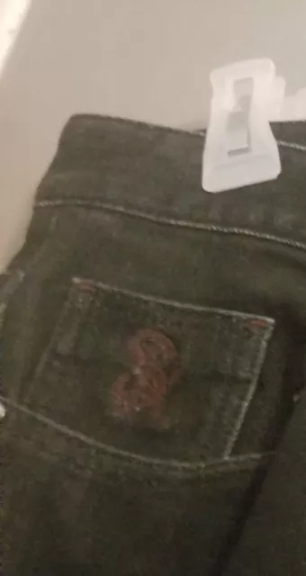 Mens Size 34 Dark Stefano Ricci Jeans Back Eagle Pocket. Couture Cotton Blend