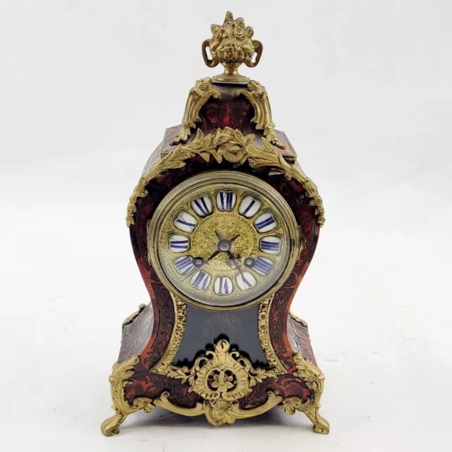 Circa 1880 French Boulle Work Mantel Clock By A And N