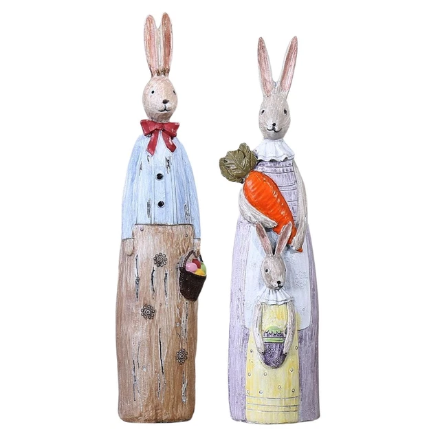 Statue lapin artisanat ornement Figurines Animal Sculpture pour cadeau de