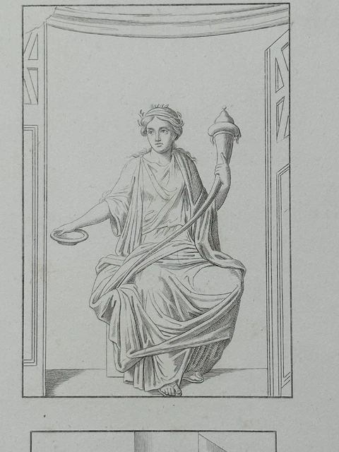 THOMASSIN (1652-1732) GRAVURE XVIII° STATUE MYTHOLOGIE VERSAILLES HOMME 1710 BJ