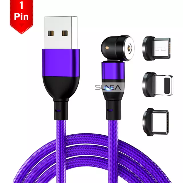 Magnetic Type C Cable/USB C/Micro USB Charging Charger For iPhone Samsung 1M 2M