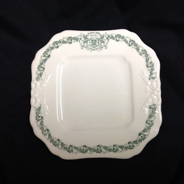 Victorian Restaurantware Plate Gould's Hotel Boston  Abram French Co. Octagonal