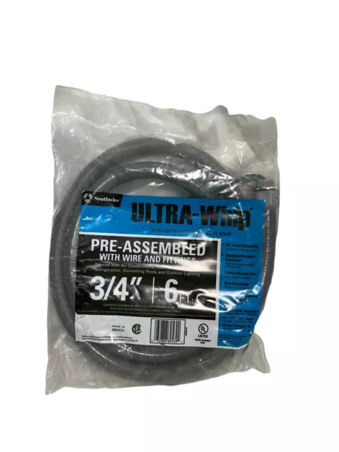 3/4 In x 6 ft. 10/3 Ultra-Whip Liquidtight Flexible Non-Metallic Conduit Cable