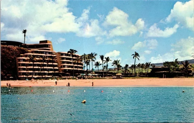 Kaanapali Beach HI Sheraton Maui Hotel Hawaii Advertising Vintage Postcard