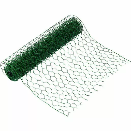 Green PVC Coated Wire Netting Chicken Rabbit Poultry Pet Pens Runs Cages Fencing