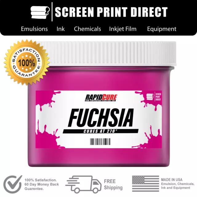 Fuchsia - Screen Printing Plastisol Ink - Low Temp Cure 270F - All Sizes