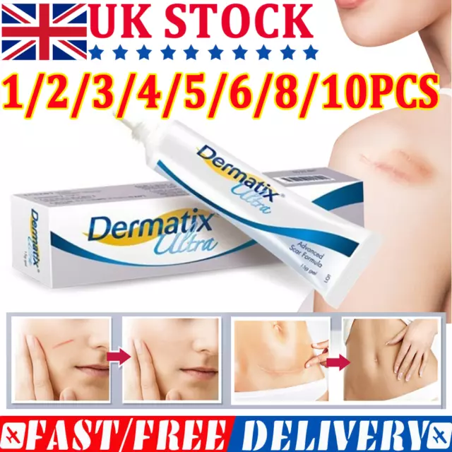 1-10X Dermatix Ultra Advanced Scar Treatment Silicone Gel Scar Repair Cream 15g