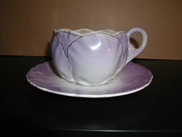 Kleber Et Guerin Tres Ancienne Grande Tasse Avec Soucoupe Signees