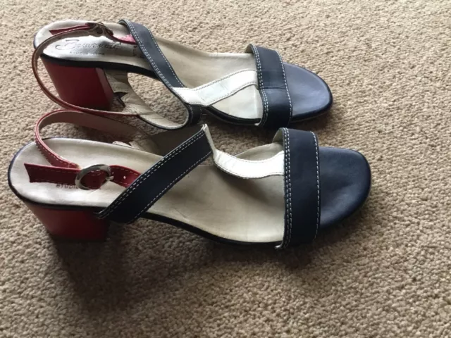 VERA PELLE WOMEN S Sandals UK 3 Yellow 100 Leather Strappy 17.40