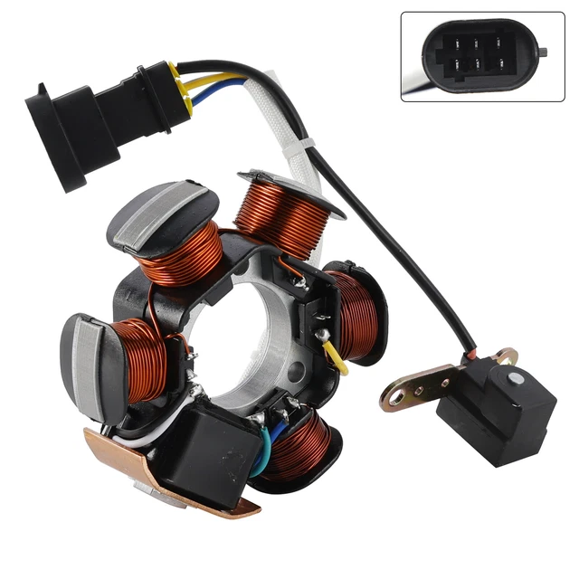 Stator Magnéto 8 Bobines Pour Kymco 50cc - Remplacement OEM | Compatible Vitality, People S, Agility, Dink, VP50