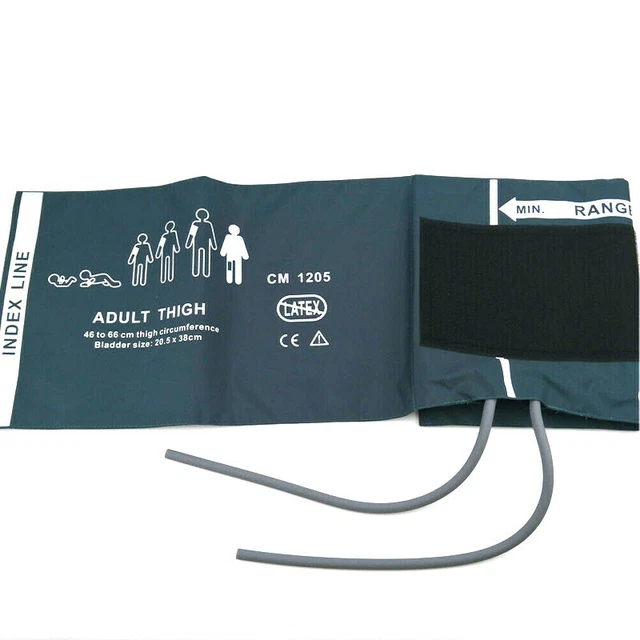 Adult Thigh Double-tube Blood Pressure Cuff NIBP Cuff 46-66 cm Arm Circumference