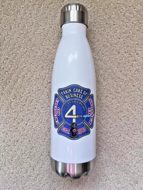 Syosset Fire Department Vacuum Flask - Brand New Unused - White