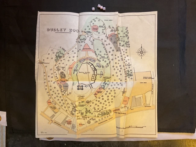 V.RARE DUDLEY ZOO MAP 1937 First Ever Dudley Zoo Map Created £115.87