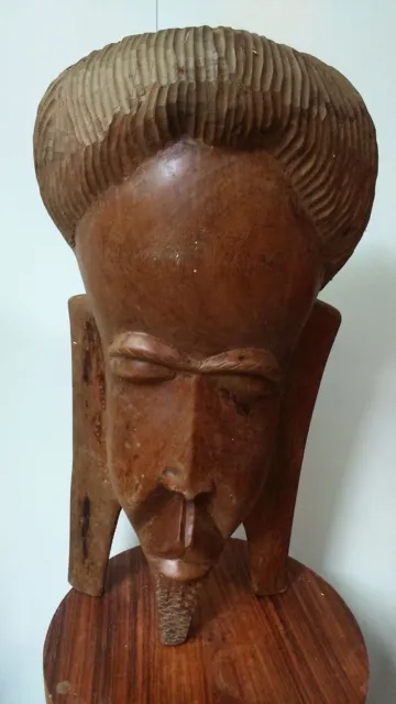 Mask head African heavy wood. Masque tete  africaine bois lourd