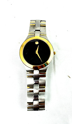 MOVADO Men's Steel Two Tone Gold Watch 81G21899 Swiss Museum Black Face/Dial