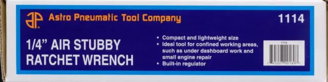 Astro Pneumatic 1114  1/4" Air Stubby Ratchet Wrench 6