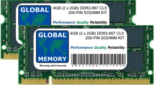 2x 2Go (4Go) DDR2 667Mhz Pour PC Portable Fujitsu-Siemens AMILO Pro V3545