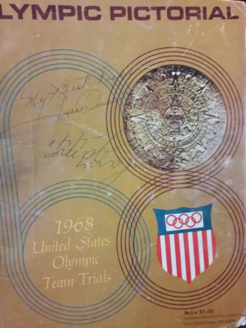 Jesse Owens Signed 1968 USA Olympic Team Trials JSA LOA w/ James, Hines, Collett