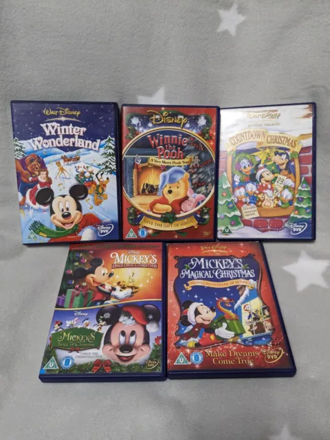 Disney DVD Bundle X6 Winter Wonderland, Countdown to Christmas, Winnie The Pooh