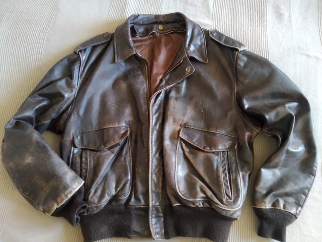 BLOUSON CUIR SCHOTT Flight Jacket Vintage Pilote Aviateur EUR 150,00 - PicClick FR