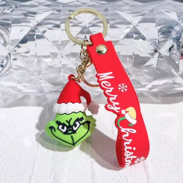 Novedad Regalo El Grinch Feliz Navidad Llavero De Goma Con Muñeca