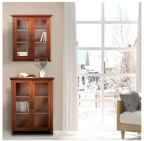Avery Removable Wall Cabinet with 2 Doors -Wood veneer with Oil Oak finish 4