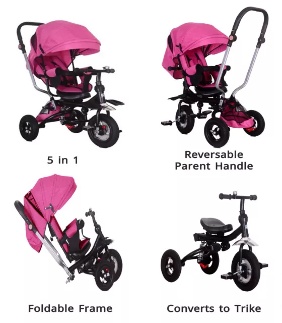LITTLE BAMBINO 5 IN 1 Tricycle Stroller Kids Children Baby