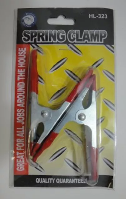 2 Pc. 4" Rubber Coated Grip And Jaws Metal Spring Clamp Set , Wholesale Tools