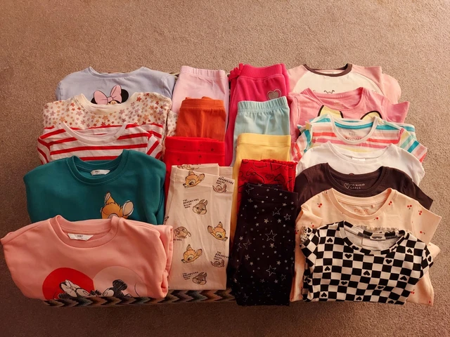 XLarge Bundle Girls Clothes Age 5-6 Inc Disney Jumpers Tops Leggings. 21 items.