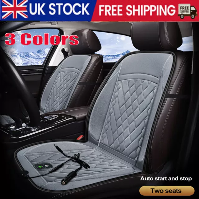12/24V Heated Car Seat Cover Cushion Universal Heater Warmer Cold Winter Pad
