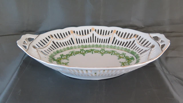 CENTRE DE TABLE Fruitier En Porcelaine Vintage Mi-900 Bol Coupe R120 ...